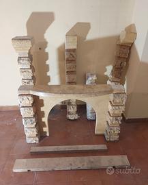 Marmo Perlato di Sicilia Camino/Forno a Legna