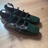Ballerine Alohas Vernice Verde Bosco