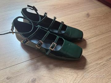 Ballerine Alohas Vernice Verde Bosco