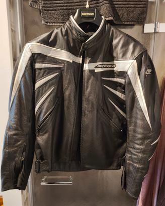 Giacca moto estiva in pelle SPYKE uomo tg. 56 