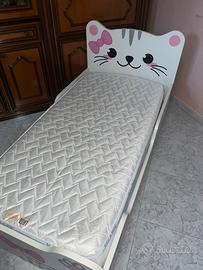 Letto da bambina+materasso memory form