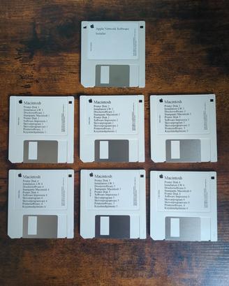 Lotto 7 floppy disk originali Apple Macintosh