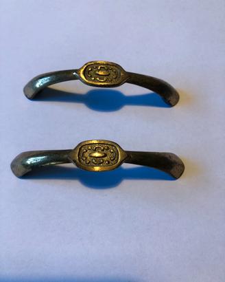 Maniglie ottone per comodino antico