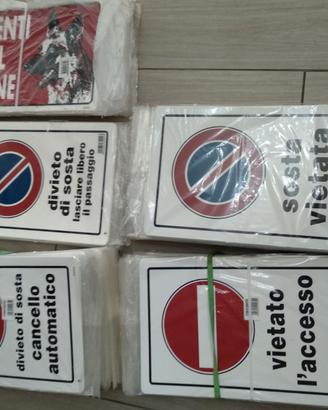 20 pz. cartelli segnaletici a scelta