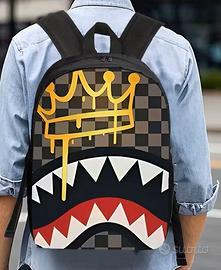 Zaino Shark Bocca Squalo borsa borsone Leggero