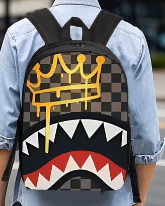 Zaino Shark Bocca Squalo borsa borsone Leggero