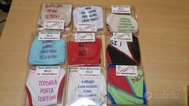 SLIP PERIZOMA FRASI UMORISTICHE MODELLI ASSORTITI