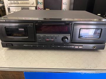 Piastra cassette doppia Aiwa Ad -WX727 + telecomdo