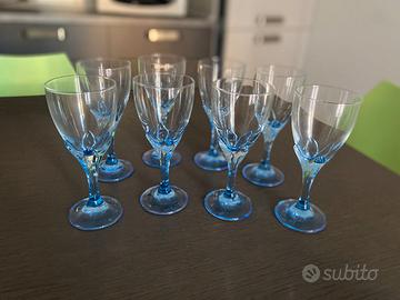 8 bicchieri calici vino o spumante vetro Bormioli