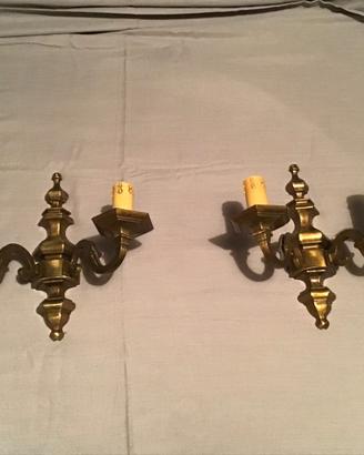Coppia Applique da Parete 2 Luci/Bracci Vintage