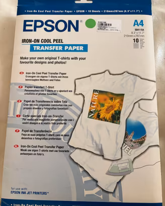 Carta Transfer per Tessuti EPSON Iron-On Cool Peel