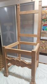 Gruppo Sedie struttura in Legno massello grezzo