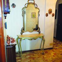 Antica consolle con specchiera primi 900 top marmo