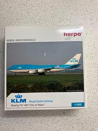 Modellino KLM Boeing 747-400 scala 1:500