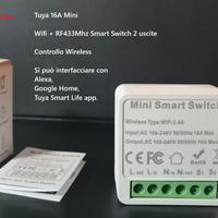 interruttore smart Tuya  16A Mini WiFi + RF433mhz