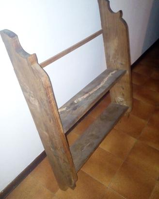 scaffale pensile legno castagno