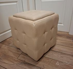 puff contenitore con vassoio 