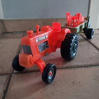 giocattolo trattore Ford vintage anni 70 rimorchio