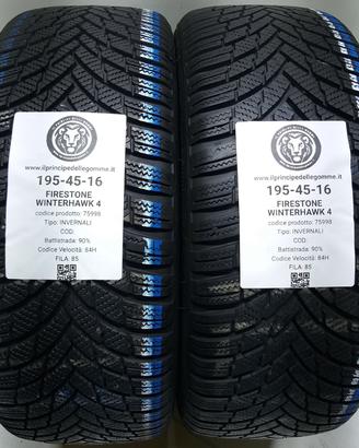 2 GOMME 195 45 16 FIRESTONE A75998