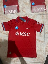 maglia Napoli rossa nuova con cartellino 