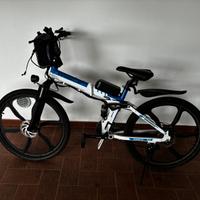 Bici pieghevole MTB biammortizzata elettrica