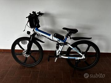 Bici pieghevole MTB biammortizzata elettrica