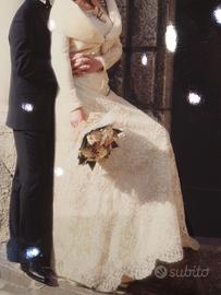 Abito da sposa in pizzo francese T.46
