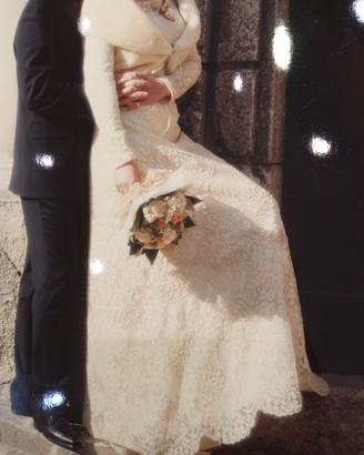 Abito da sposa in pizzo francese T.46
