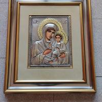 Quadro Icona inciso argento e oro