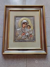 Quadro Icona inciso argento e oro