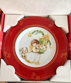 Piattino dessert dolce natale rosso