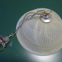 Lampadario a campana di vetro