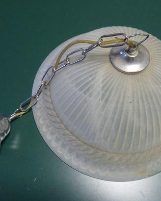 Lampadario a campana di vetro