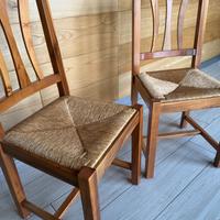 6 sedie in legno noce