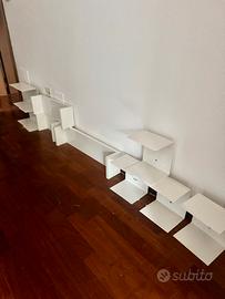Set completo di mensole acciaio verniciato bianco
