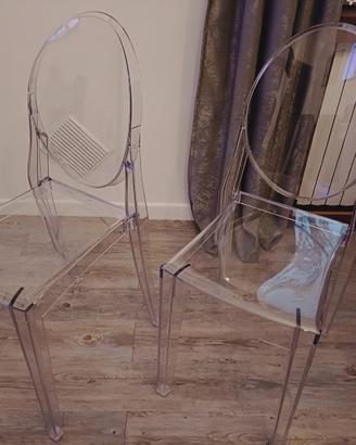 2x sedie Kartell victoria Ghost 