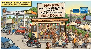 Bar tabacchi su distributore vicino autostrada 25M
