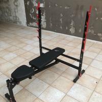 PANCA DA ALLENAMENTO CON SUPPORTO PER BILANCIERE