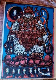 Tono Zancanaro - Re Carnevale - litografia