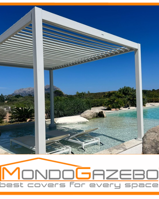 pergola bioclimatica gazebo pompeiana 3x3 e 3x4 mt