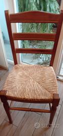 Sedie in legno impagliate