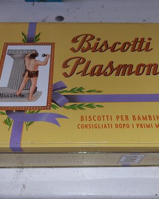 scatola di latta vintage biscotti Plasmon 