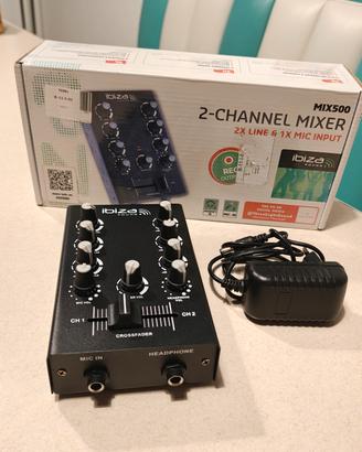 Mixer compatto 2 canali Ibiza sound