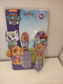 set spazzola e pettine paw patrol lilla 
