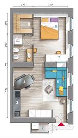 Grazioso bilocale di 65 mq a 600 euro