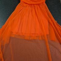 Abito in tulle, color corallo,tg S