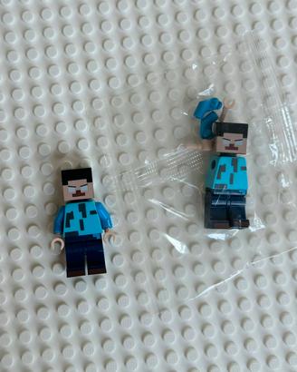 Steve herobrine minifigurina minecraft lego compat