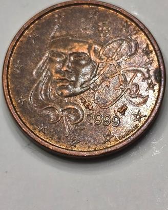  moneta da un centesimo del 1999