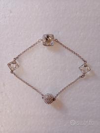 Braccialetto in metallo con cristalli Swarovski 