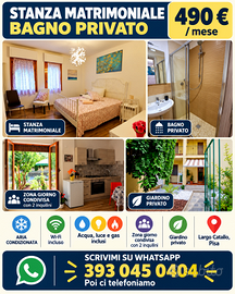 Stanza con letto matrimoniale e bagno privato